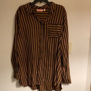 Striped Button Down Blouse